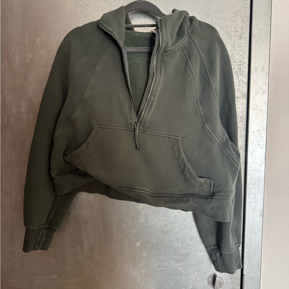 lululemon athletica Green Cropped Oversized Hoodie